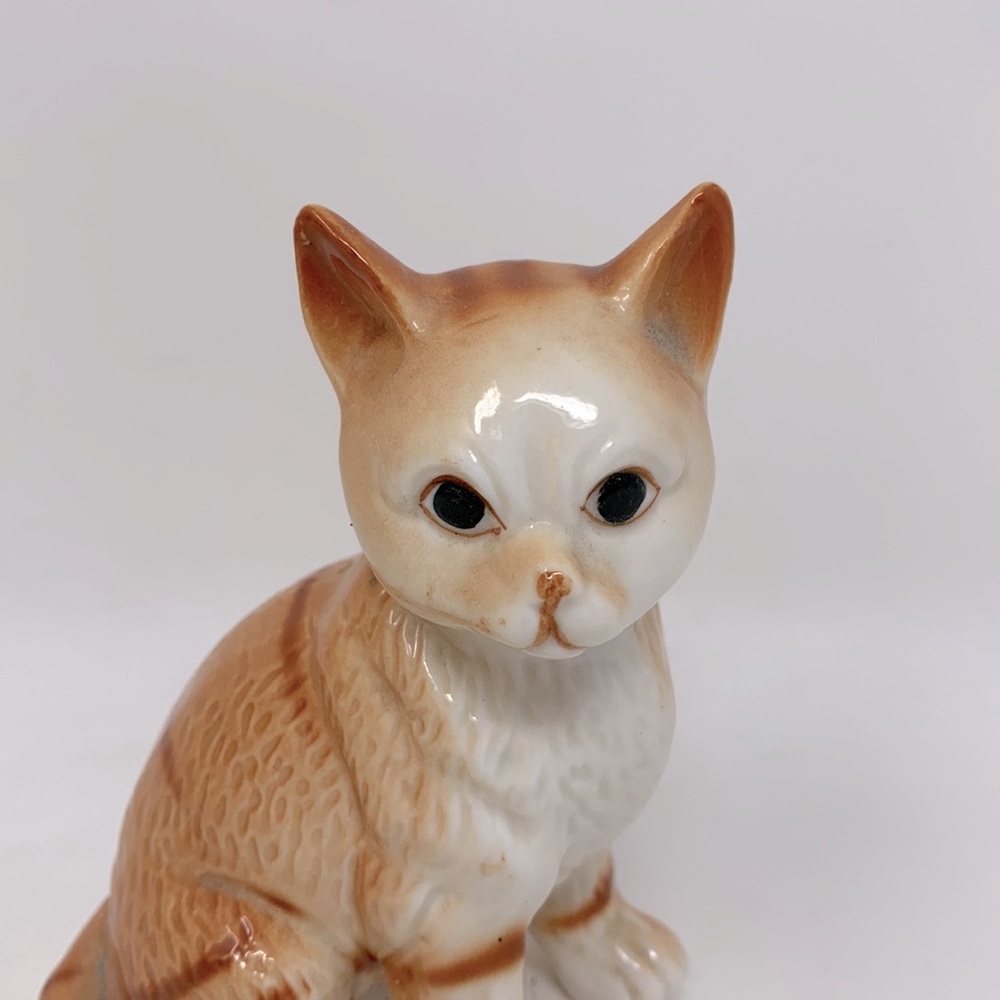 Vintage porcelain orange ginger cat figurine - Picture 2 of 7